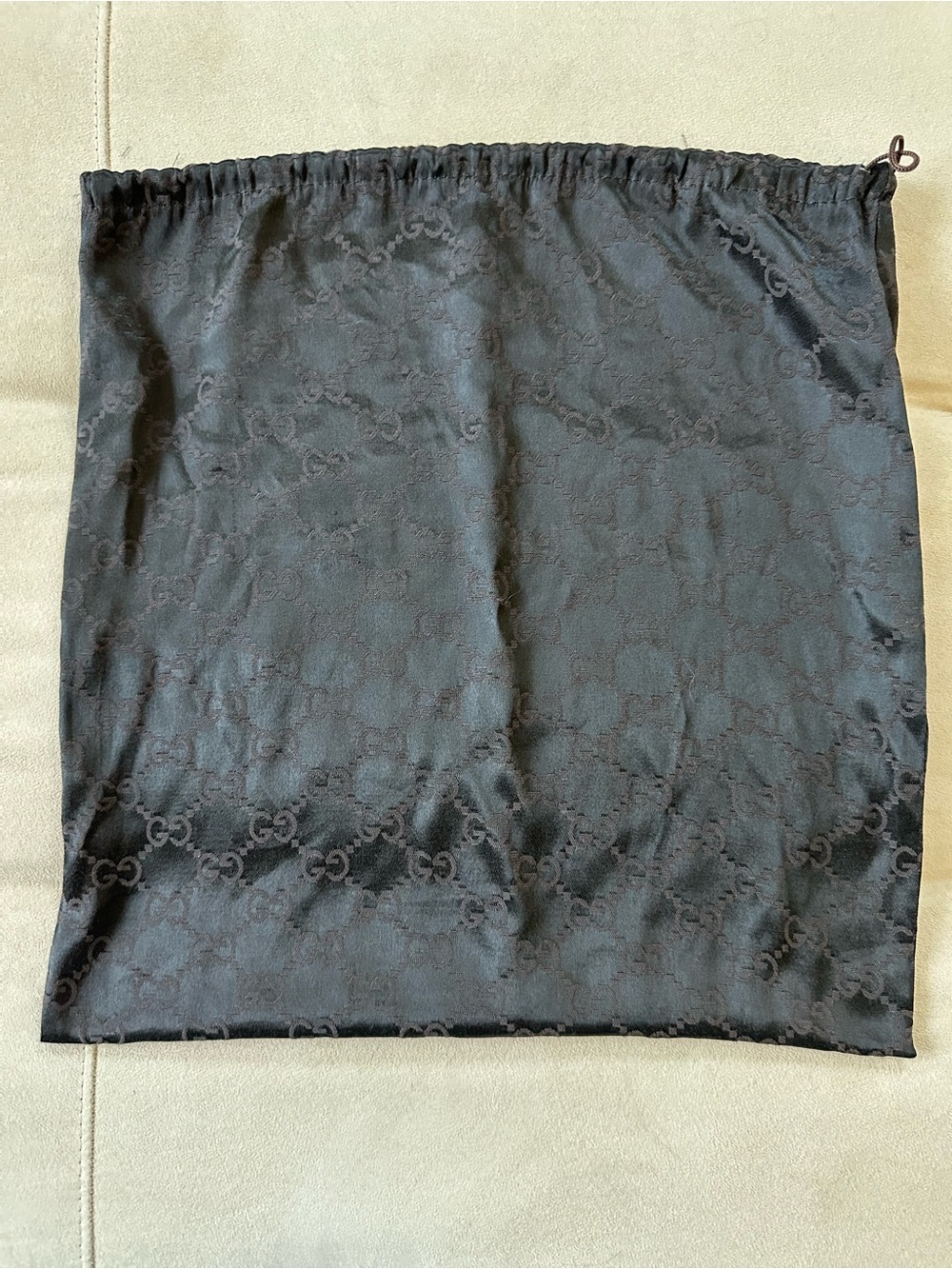 Gucci Brown Drawstring Dust Bag – Medium – Authentic 15.25” x 15.25”
